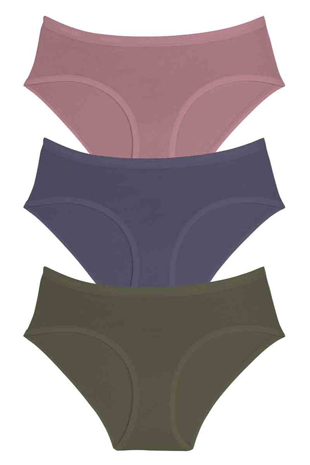 Cotton Hipster Brief Solid Pack of 3 S / S014 - amanté Panty