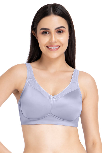 Enamor Non-Wired Racerback Strap Non Padded Womens Every Day Bra (Pearl,  34B)