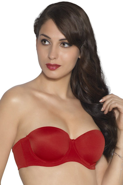 Ultimo by Amante Padded Wired Full Coverage Strapless Bra - Sandalwood