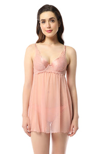 Eternal Bliss Padded Babydoll S / Mellow Rose - amanté Sleepwear thumbnail 1