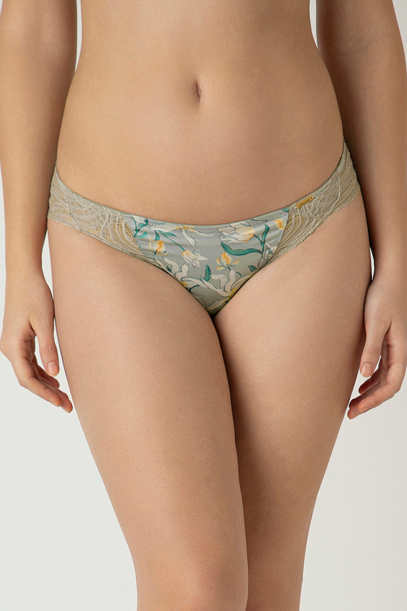 Demure High Leg Bikini Panty L / Tulip Harmony Print - amanté Panty - Image 1 of 3