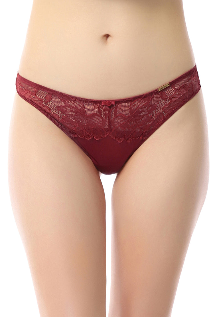 Buy Amante Eternal Romance Lace Thong Panty RED Berry at