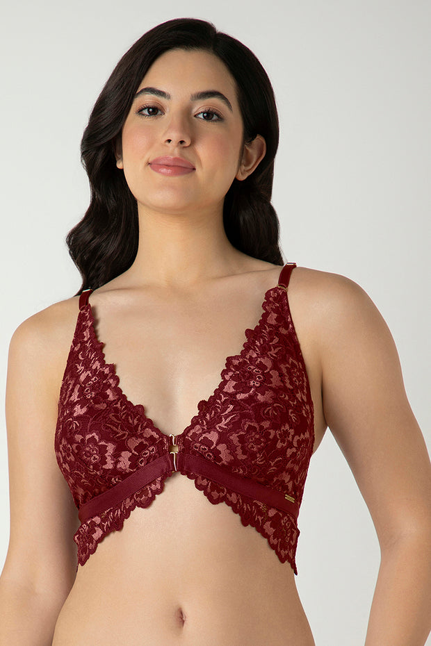 Femme Lace Bralette M / Biking Red - amanté Bra