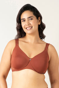 Mystic Curves Minimizer Bra 34C / Mahogany - amanté Bra thumbnail 1
