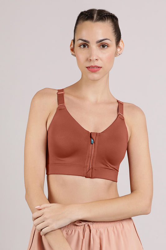 Energize Intense Sports Bra S / Marsala - amanté Sportswear