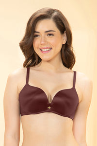 Elevate Curves T-Shirt Bra 32B / Rum Raisen - amanté Bra thumbnail 1