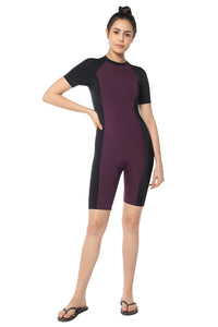 Leg Suit With Sleeves Swimwear L / Chockeberry Nero - amanté Swimwear thumbnail 1