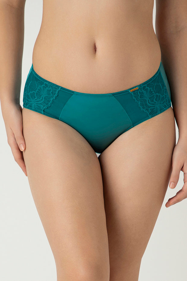 Glam Lace Hipster Panty L / Deep Lagoon - amanté Panty