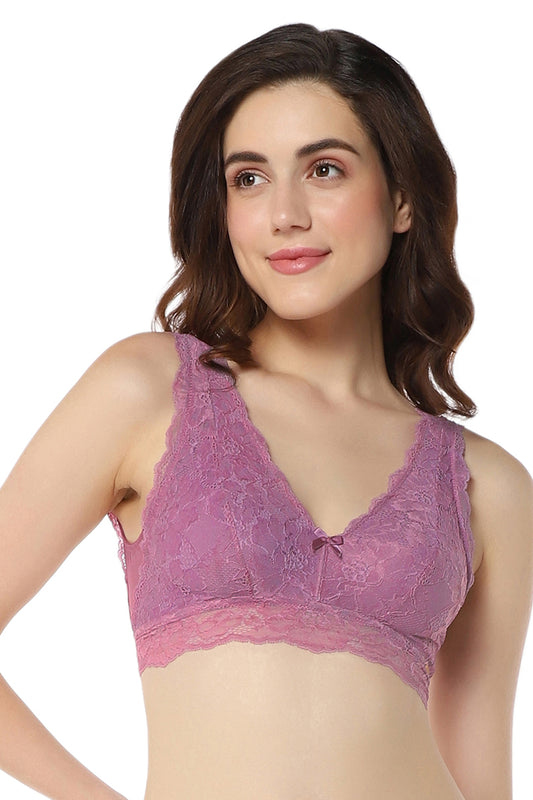 Chic Lace Bralette S / Grape Nectar - amanté Bra