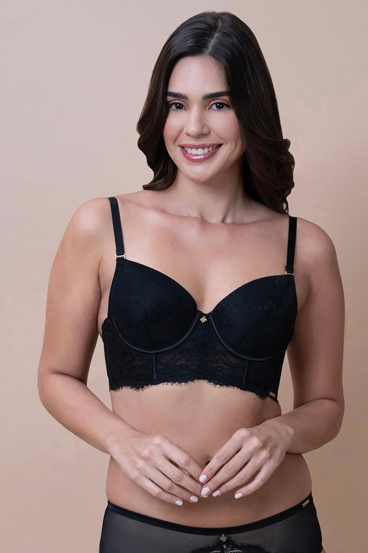 Amore Longline Bra S / Black - amanté Bra