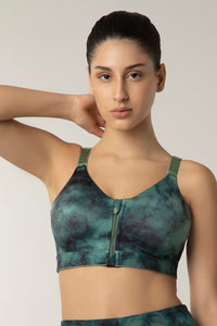 Energize Intense Sports Bra S / Marble Green Print - amanté Sportswear thumbnail 1