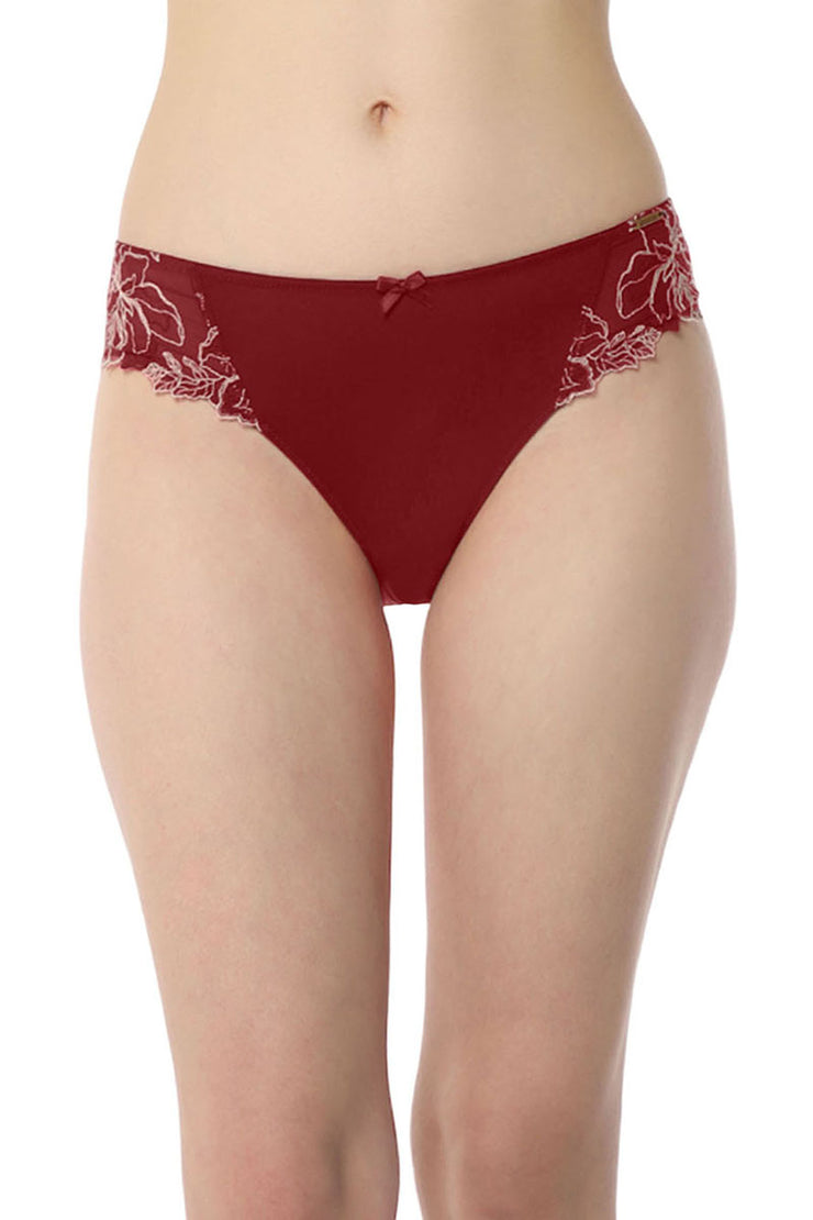 Floral Chic Panty S / Red Berry Sepia Rose - amanté Panty
