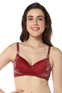 Floral Chic Bra 32B / Red Berry Sepia Rose - amanté Bra thumbnail 1