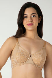 Glam Floral Minimizer Bra 34B / Cornstalk - amanté Bra