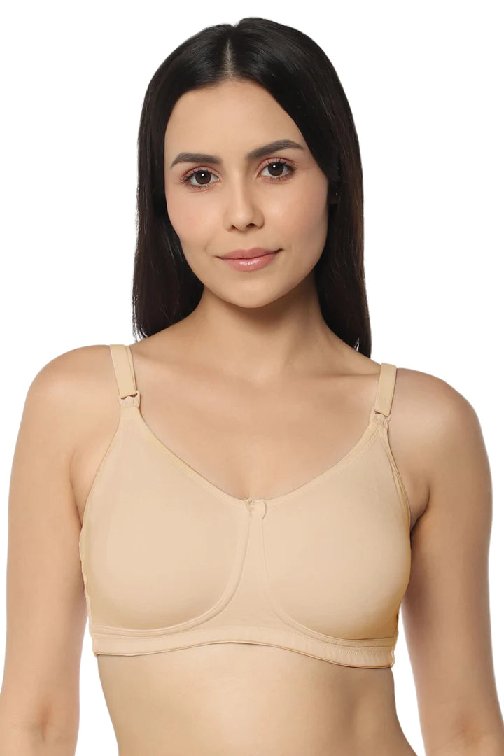 Maternity Non-Padded Non-Wired Cotton Bra 34B / Hazelnut - amanté Bra - Image 1 of 4