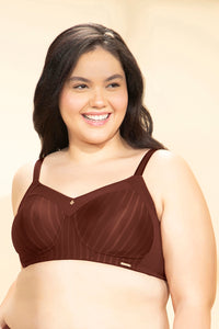 Contoured Comfort Support Bra 34C / Cherry Mahogany - amanté Bra thumbnail 1