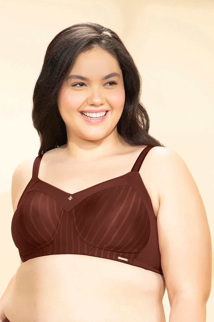 Contoured Comfort Support Bra 34C / Cherry Mahogany - amanté Bra