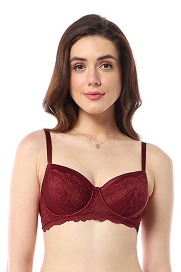 Buy Amante Lace Touch Sleep Camisole - Maroon Online