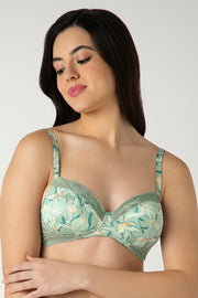 Demure Demi Bra 32B / Tulip Harmony Print - amanté Bra