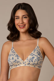 Trendy Plunge Bra 32B / Floral Print - amanté Bra