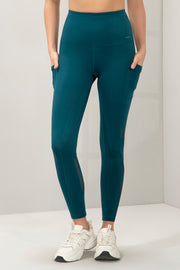 Energize Panelled Tights S / Reflecting Pond - amanté Sportswear