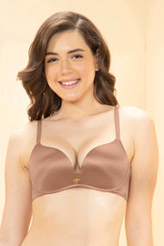Elevate Curves T-Shirt Bra 32B / Macaroon - amanté Bra