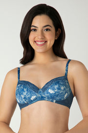 Demure Demi Bra 34D / Floral Fusion Print - amanté Bra