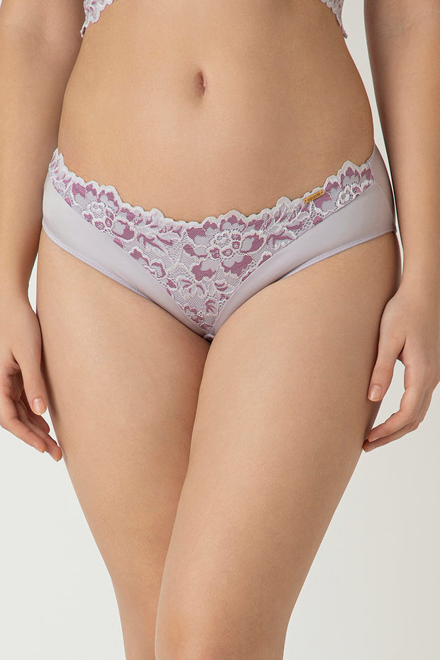 Femme Lace Bikini Panty L / Thistle - amanté Panty