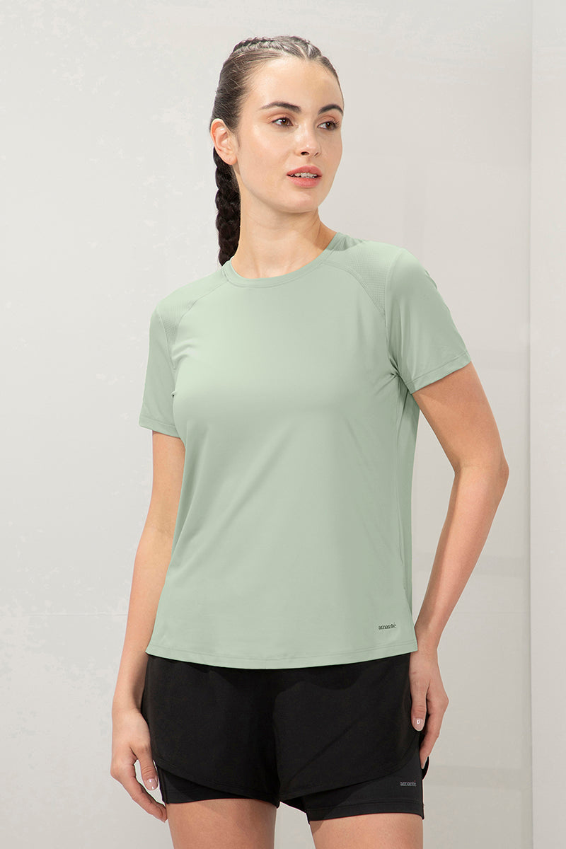 Energize Active Tee S / Sage Green - amanté Sportswear