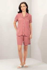 Sleep Set- PJ Top & Short S / Withered Rose - amanté Sleepwear thumbnail 1