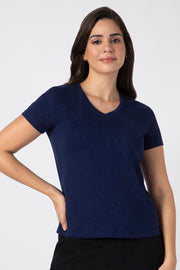 Essential V Neck Tee XXL / Ocean Cavern - amanté Athleisure