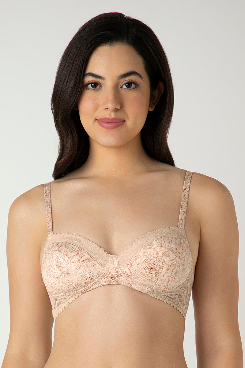 Demure Demi Bra 32B / Delicate Bloom Print - amanté Bra - Image 1 of 5