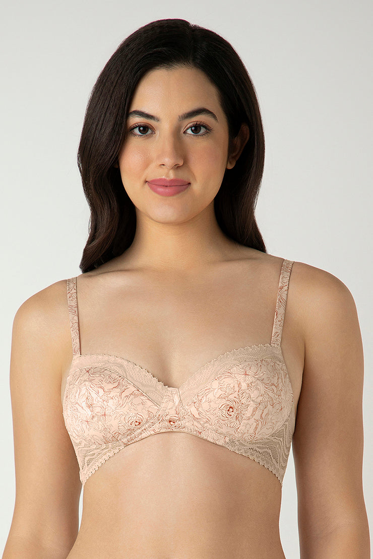 Demure Demi Bra 32B / Delicate Bloom Print - amanté Bra