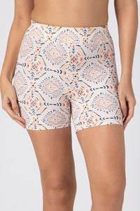 Mid Thigh Swim Short S / Boho Mosaic Print - amanté Swimwear thumbnail 1