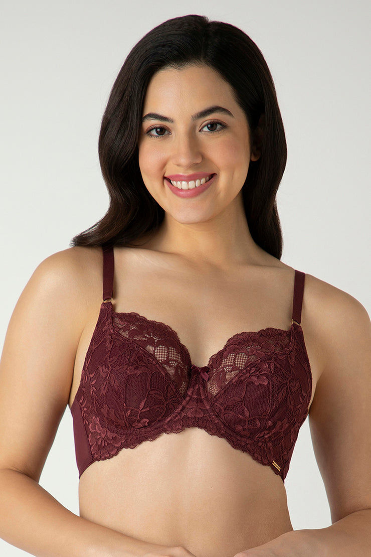 Luxe Support Bra 34B / Windsor Wine - amanté Bra