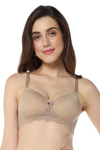 Lace Elegance Bra 32B / Stucco - amanté Bra thumbnail 1