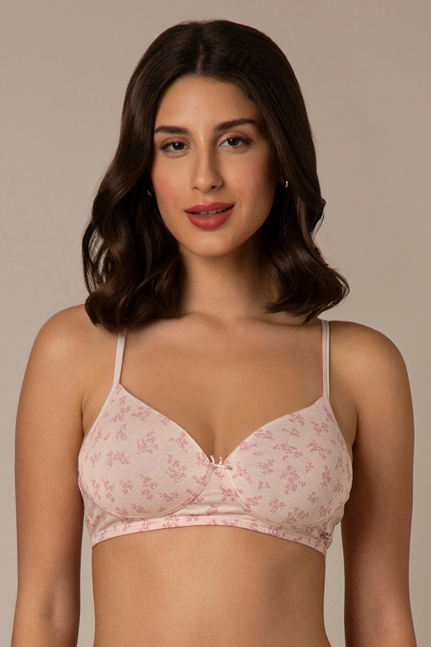 Simply Soft Bra 32B / Pink Floral Print - amanté Bra