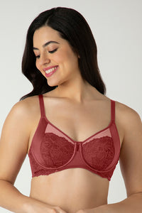 Glam Floral Minimizer Bra 34B / Cowhide - amanté Bra thumbnail 1