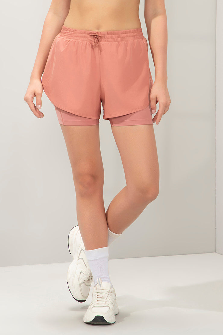 Energize Active Shorts S / Brick Dust - amanté Sportswear