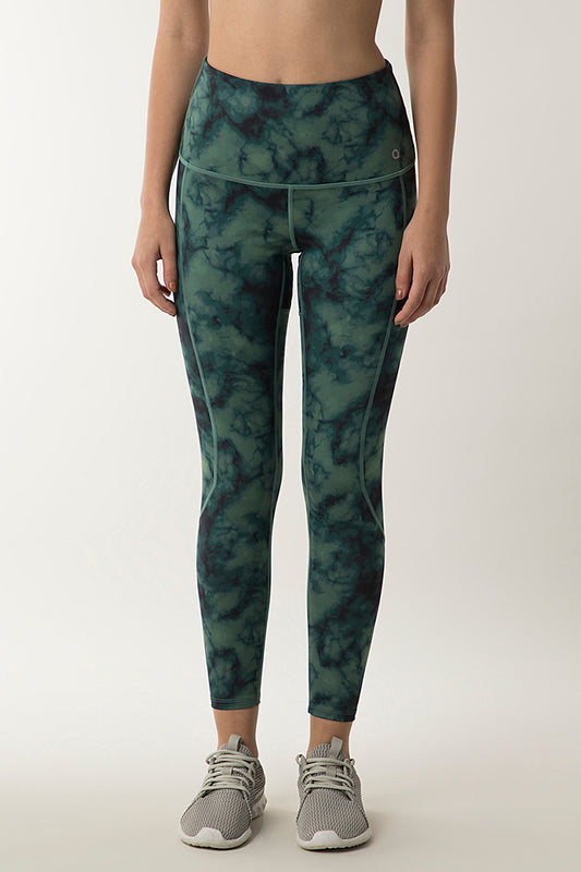 Flaunt Fashion Tight S / Marble Green Print - amanté Sportswear