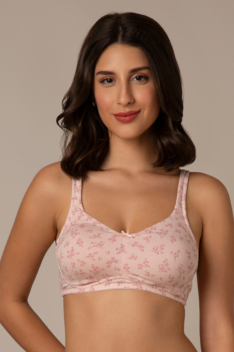 Dreamy Comfort Bra 32B / Pink Floral Print - amanté Bra - Image 1 of 3