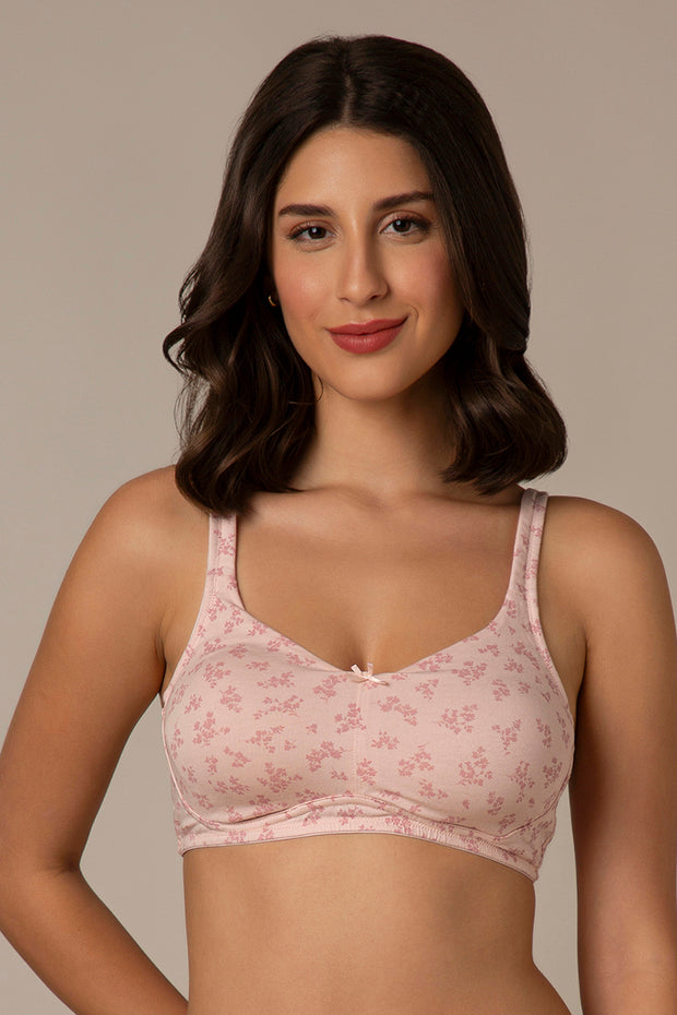 Dreamy Comfort Bra 32B / Pink Floral Print - amanté Bra