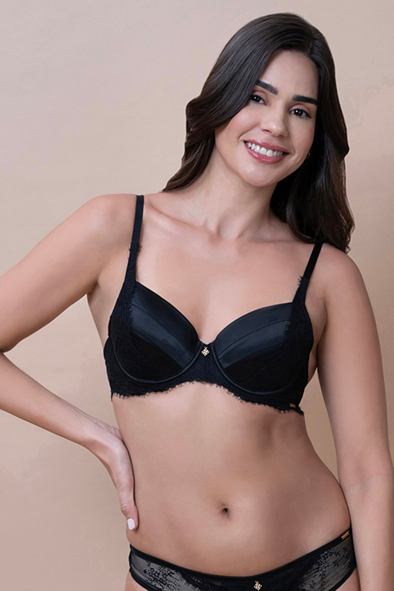 Amore Demi Bra 32B / Black - amanté Bra