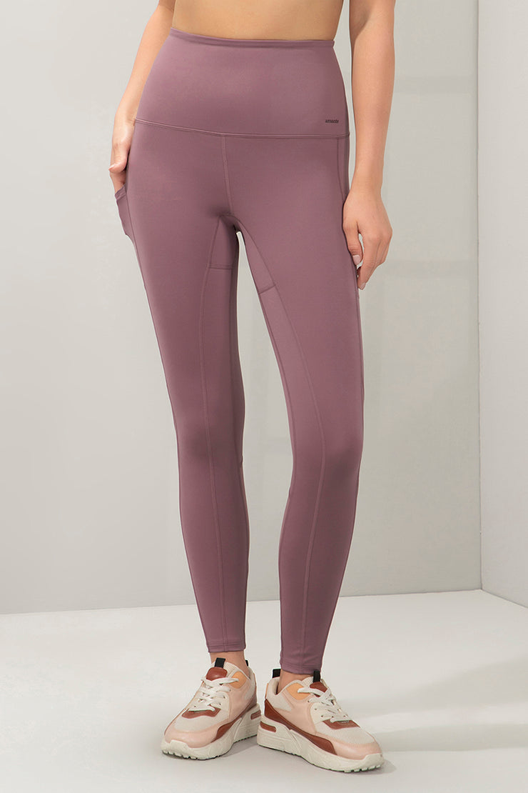 Energize Panelled Tights S / Grape Shake - amanté Sportswear