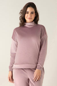 Velour Bliss Pullover Top L / Grape Shake - amanté Sleepwear thumbnail 1