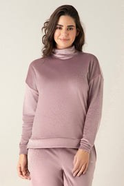 Velour Bliss Pullover Top L / Grape Shake - amanté Sleepwear