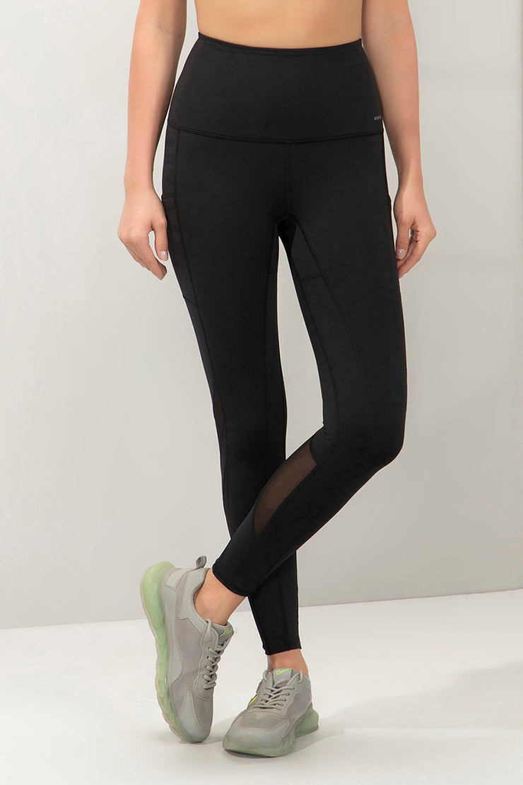 Energize Panelled Tights S / Black - amanté Sportswear