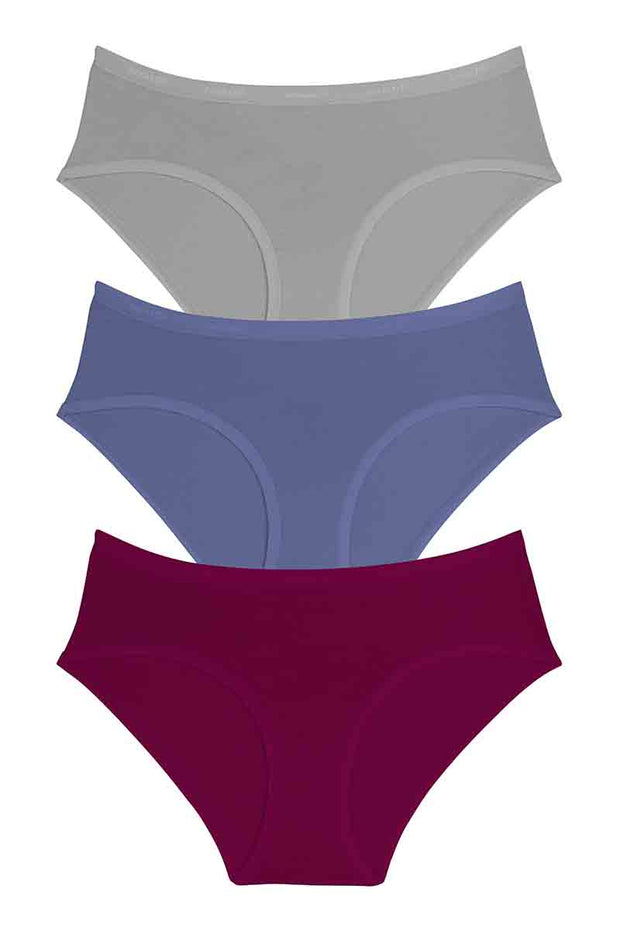 Cotton Hipster Brief Solid Pack of 3 S / S015 - amanté Panty