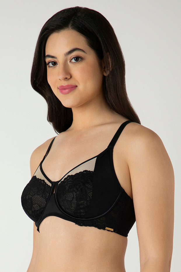 Glam Floral Minimizer Bra  - amanté Bra