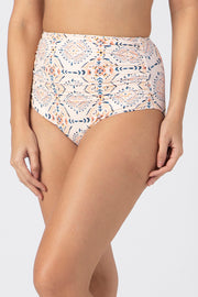 High Waist Ruched Bikini Bottom - amanté Swim